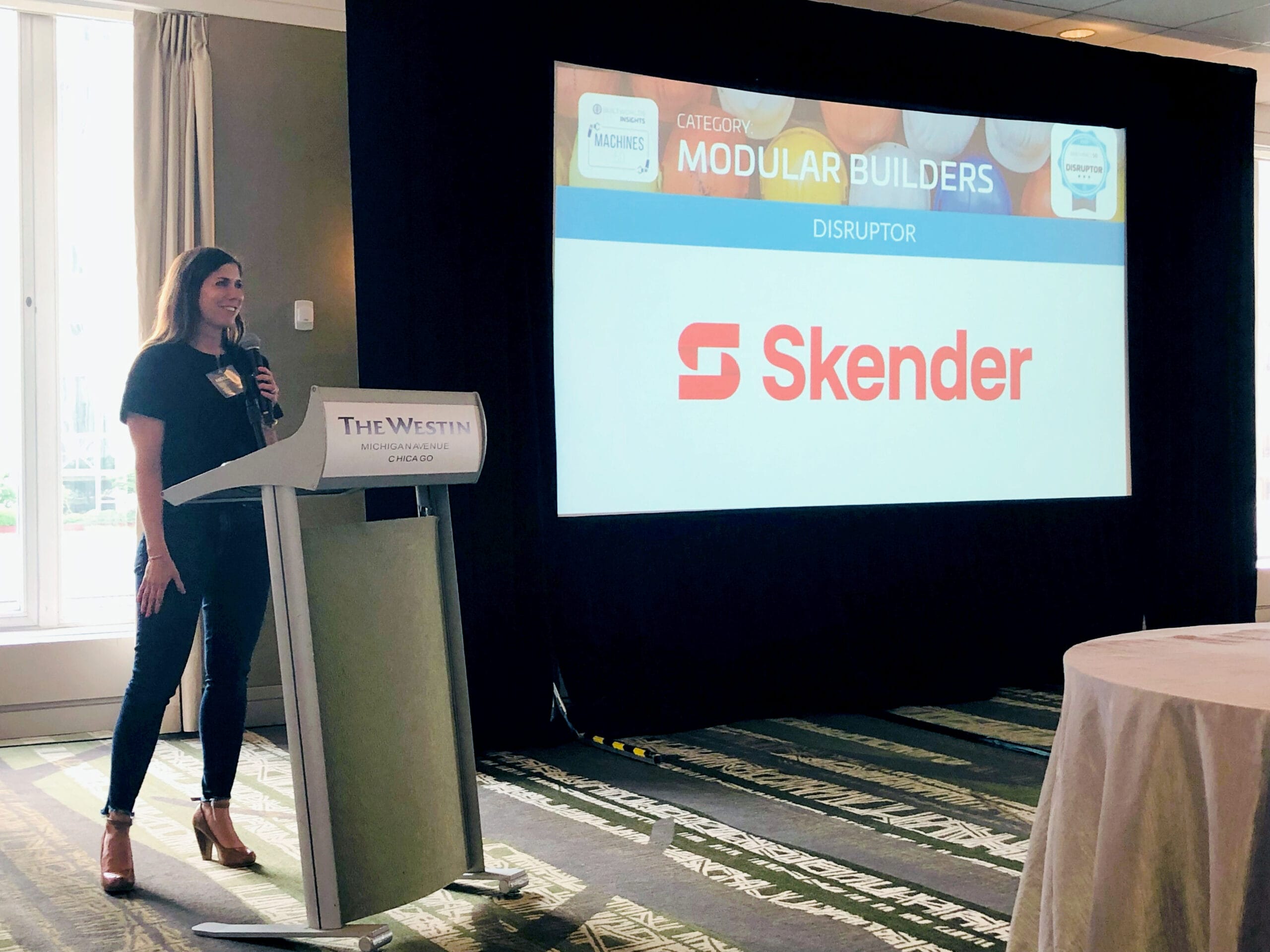 Skender Wins DISRUPTOR Award at BuiltWorlds’ Machines Conference