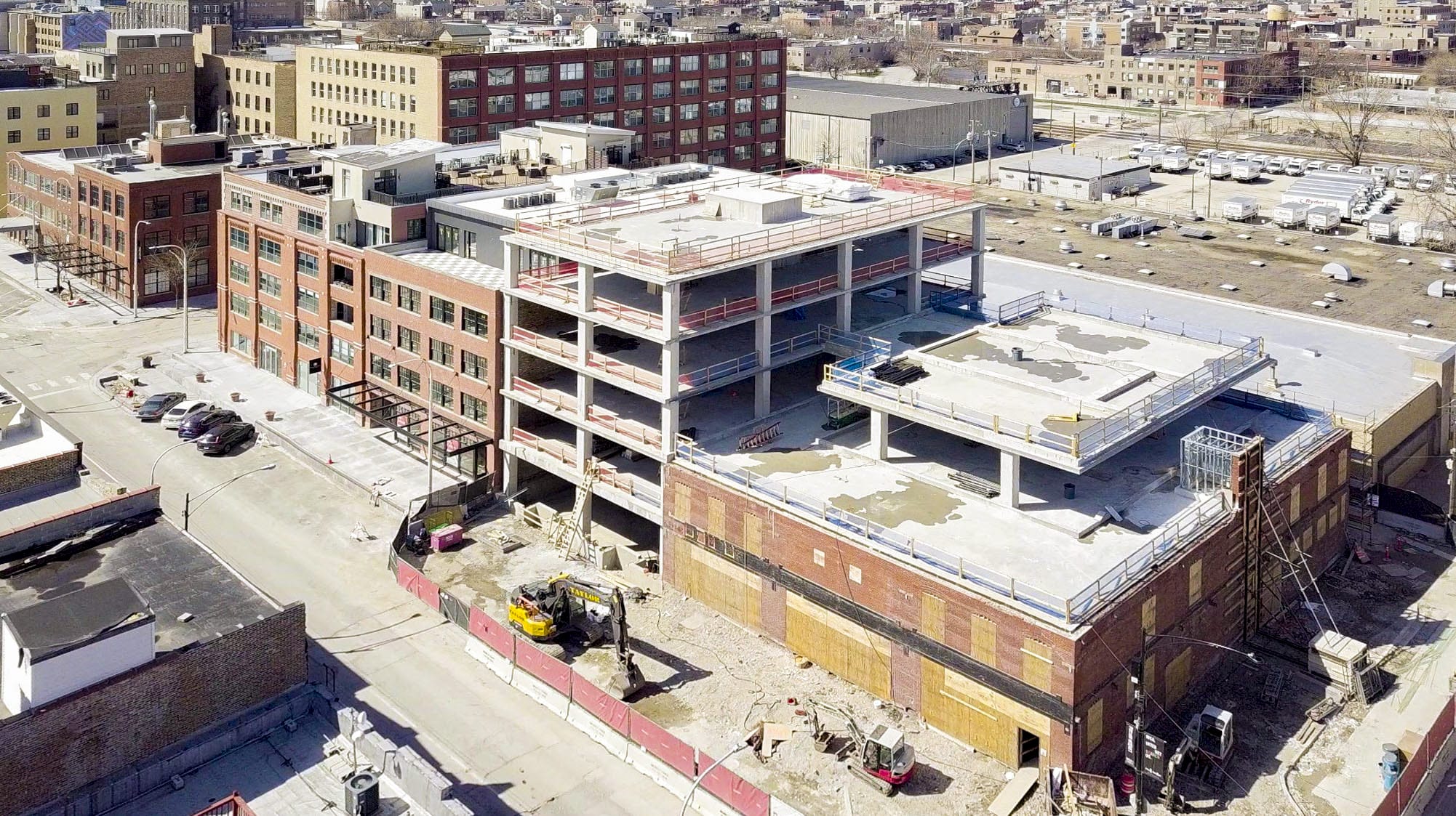 Construction Tops Out at 1100 W. Fulton, a Five-Story, Single-Tenant, Mixed-Use, Commercial Building for Fulton St. Companies and Herman Miller