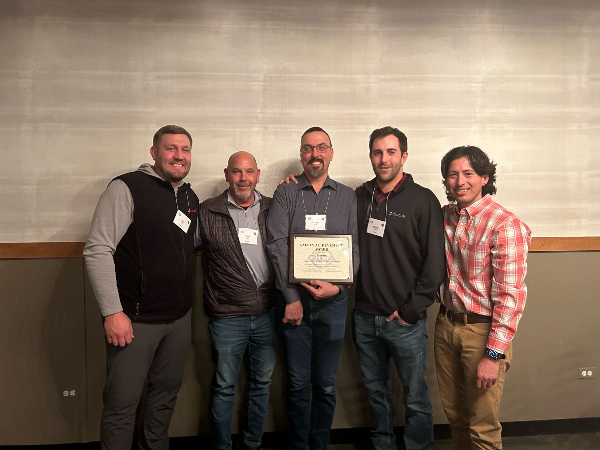 Skender Wins Top Safety Award for Second Consecutive Year